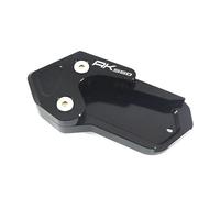 Motorcycle CNC Kickstand Foot Side Stand Extension Pad Support Plate For KYMCO AK550 AK 550 2017 2019(Black)