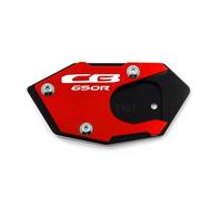 Motorcycle CNC Kickstand Pad For Honda CBR650R CB650R 2019-2023 Extender Foot Side Stand Support Plate Street(Red-CB650R)