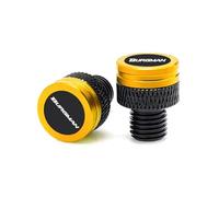 Motorcycle CNC Rearview Side Mirror Hole Cap Plug Accessories Compatible With BURGMAN 650 400 125 200 250 AN650 AN400 AN125 AN200(Yellow)