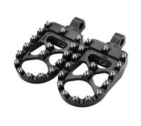 Motorcycle CNC Wide Fat Footpegs 360° Roating Foot Pegs For Harley For Dyna Fat Bob For Softail For Sportster For Street Bob Universal(BLACK)