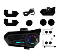 Motorcycle Communication Headset - Wireless Half Helmet Intercom Headset, IPX6 Waterproof | Noise Cancellation, Type-C Charging, Driver to Driver Talk, Hands-Free Calling, Ride Access