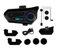 Motorcycle Communication Headset - Wireless Half Helmet Intercom Headset, IPX6 Waterproof | Noise Cancellation, Type-C Charging, Driver to Driver Talk, Hands-Free Calling, Ride Access