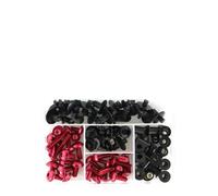 Motorcycle Complete Full Fairing Bolts Kit Kits Cowling Windshield Bolt Screws Fairing Clips For VFR800 2002-2013(Rosso)