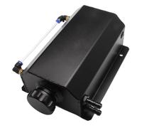 Motorcycle Cooling Aluminum Oil 2L Engine Coolant Radiator Overflow Tank Catch Can Square with Drain Plug(2L black)