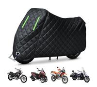 Motorcycle Cover compatible with Yamaha Neos 100 Catcon. | Heavy-duty motorcycle cover with reflective strips provides all-weather protection against hail rain UV rays and dust