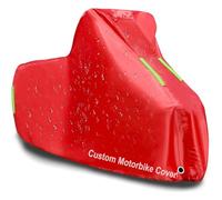 Motorcycle Cover Custom Fit for Black Douglas Jade Wonder Imperial Waterproof Motorbike Cover丨UV & Heat Resistant Anti-Scratch Windproof Buckles Outdoor Protection with Carry Bag