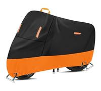 Motorcycle Cover Fit for Piaggio X9 Evolution 250, Waterproof Outdoor Heavy Duty Rain Protection Breathable Motorbike Cover Reflective Security,A