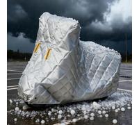 Motorcycle Cover | for BMW R1250GS Adventure (2019-2024) | Heavy Duty 4-Layer Padded Anti-Hail Shield, All Weather Waterproof Motorbike Cover with Lock Holes & Reflective Strips(Silver)