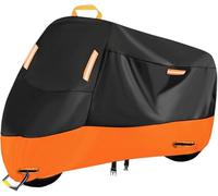 Motorcycle Cover for Suzuki Bandit 1250/1250S 1200N GSF 600S GSF 250, Waterproof Oxford Cloth Anti UV with Lock Holes Outdoor Protection Motorbike Cover,B-Black/Orange