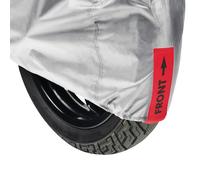 Motorcycle cover tarpaulin taac easy waterproof polyester size L gray (219x90x12