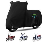 Motorcycle Cover Waterproof for Honda Super Cub C125 ABS/CT125 Trail 125 Hunter Cub, Heavy Duty Outdoor Sun UV Rain Dust All Weather Protection Motorbike Cover with Soft Cotton Lining & Lock Hole