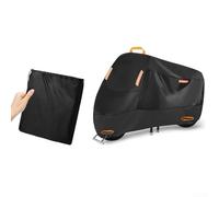 Motorcycle Cover Waterproof Outdoor, Motorcycle Cover Outdoor Scooter Waterproof Cloth Rain UV Dust With 4 Reflective Strips(XL 230X95X125cm)
