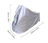 Motorcycle Cover with Storage Bag, Black Cloth, Double Stitched | Full Bottom Elastic, Scratch-free, Quick-dry after Washing, for Bicycles and Mopeds, Weather Random Color