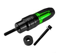 Motorcycle Crash Bar Fork Protector for Exhaust Pipe Made from CNC Aluminum Alloy to Shield Against and Scratches (Green)