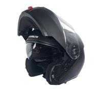 Motorcycle Crash Helmet Stealth V159 Matt Black Flip Up Modular Helmet ECE 22.06 Approved P / J Rated For Open Face Use (Small)