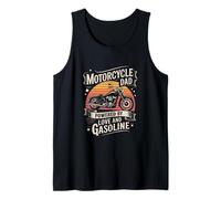 Motorcycle Dad Powered by Love and Gasoline Tank Top