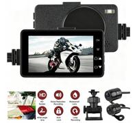 Motorcycle Dash Cam 3" Hd 1080P Front Rear Dual-Lens