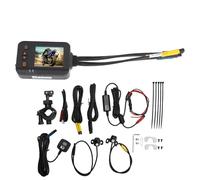 Motorcycle Dash Cam Front and Rear Dual Camera HD 2 Million Pixels Video Recording for UTV ATV Carts, 2 Inch Screen Driving Recorder with EIS and Parking Monitor