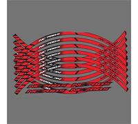 Motorcycle Decal Sticker Motorcycle Accessories for H-onda NC700S NC 700S Styling Wheel Hub Tire Reflective Sticker Decorative Stripe Decal(Black- Silver)