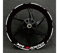 Motorcycle Decal Sticker Motorcycle Outer Rim Sticker Wheel Hub Reflective Decal Tire Decoration for BMW S1000XR S1000 RR(White)