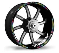Motorcycle Decal Sticker Wheel Sticker Reflective Motorcycle Scooter Rim Decal Stripe Tape Accessories for TMAX500 TMAX530 T-MAX 500/530(Multi-Colored)
