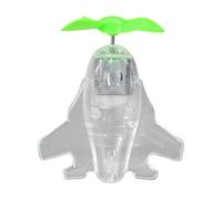 Motorcycle Decorations for Men | Airplane Motorcycle Decor Handlebar Mount | Wind Powered Cute Decor with LED Lights for Car Motorbike Electric Scooter Bike