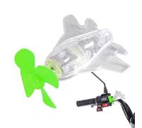 Motorcycle Decorations for Men | Airplane Motorcycle Decor Handlebar Mount - Wind Powered Cute Decor with LED Lights for Car Motorbike Electric Scooter Bike