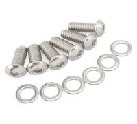 Motorcycle Derby Cover Screw Bolt and Washers for Harley for Touring for Dyna Softail Sportster XL883 1200 2004-2022 Stainless Steel Hardware Kit(Silver)