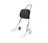 Motorcycle Detachable Rear Passenger Backrest Cushion Pad For Harley For Davidson XL 883C 883R 1200R 1200C XLH 883 1200(Silver Black)