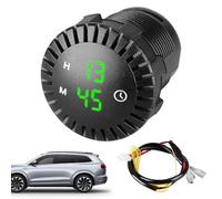 Motorcycle Digital Clock - LED 12V 24V ABS Panel Electronic Touch Display Time Meter | Universal Bike Car Dashboard Clock, Waterproof Gauge Style Watch, For Urban Riding, Commuting And Travel Use