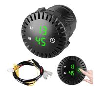Motorcycle Digital Clock Waterproof - LED Display 12 Volt 24 Volt Touch for
