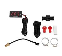 Motorcycle Digital Water Temperature Gauge Ultra Thin DC 12V LCD With 18mm Sensor Adapter Universal Fitment for Most Motorbikes ABS Material High Definition Display (Red)
