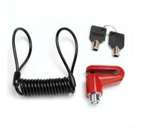 Motorcycle Disc Brake Lock Utilizing High-Density Aluminum Alloy for Durability and Functional Integration Popular Bike Makes (Black and Red A)