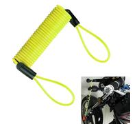 Motorcycle Disc Lock Reminder Cable, Bright Yellow Anti-Theft Safety Spring Coil for Brake Lock Alarm, 1PC Security Warning Cable for Bikes & Scooters