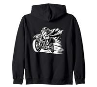 Motorcycle Dogs Ride On Two Wheels Zip Hoodie