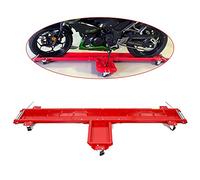 Motorcycle Dolly Centre Heave Move Stand Garage Parking Tool Mover Parking Trolley, Bear 567kg/1250lbs,with 5 wheels,Rounded Corners,Plastic Spraying,for Tire Width Within 20cm