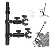 Motorcycle Double Clamp Mount with 43”Stick Compatible for Insta360 X5-X