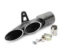 Motorcycle Double Down Slip-On exhaust pipe muffler Escape tube Aluminium alloy+Carbon Fiber For gsxr1000r street(3)