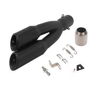 Motorcycle Double Exhaust Pipe Muffler Right Left Escape Tube 38-51mm For CB650f NC750x street(B. Left 1)