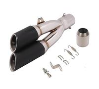 Motorcycle Double Exhaust Pipe Muffler Right Left Escape Tube 38-51mm For Z1000 street(C. Right 2)