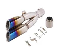 Motorcycle Double Exhaust Pipe Muffler Right Left Escape Tube 38-51mm For Z1000 street(E.Right 1)