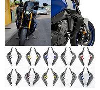 Motorcycle Down Force Downforce Naked Spoilers Fixed Winglet Fairing Wing Deflectors for MT09 MT 09 MT-09 SP 2021 2022 2023 Water Tank Radiator Guard Side Panels (Matte Black with Blue)