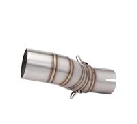 Motorcycle Downpipes FOR CF450MT FOR CF450SR Stainless Steel 51mm Slip On Mid Tube Motorcycle Modify Interface Escape Middle Link Pipe Stainless Steel Exhaust(A)