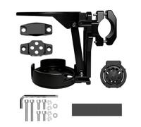 Motorcycle Drink Holder, 360 Degree Rotatable Non-Slip Ergonomic Bottle Holder Drink Container for Cans Glasses Mountain Bikes City Bikes Commuting Travel Tours