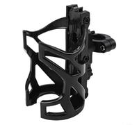 Motorcycle Drink Holder with Anti-Slip Grip - Adjustable Cup & Phone Mount for Bikes, Scooters, Wheelchairs - Secure Water Bottle Cage for Rough Terrain - 14x9x9cm(Black)