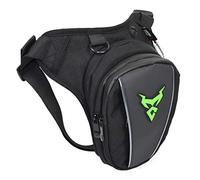 Motorcycle Drop Leg Bag Oxford Waist Pack for Men Women Bum Hip Fanny Belt Purse Pouch Outdoor Travel Hiking Cycling Thigh Daypack Black Green