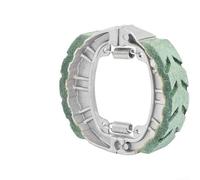 Motorcycle Drum Brake Shoes With Thickened Metal Construction For Enhanced Stopping Power, Ventilated Grooves For Heat Dissipation, Responsive Spring Reset(Green)
