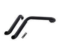 Motorcycle Dual Exhaust Full System For Virago 535 For XV 400 For XV535 For XV400 Muffler Double Silencer Pipe Middle Pipe Link Connect(Black Type A)