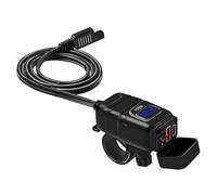 Motorcycle Dual USB Charger Voltmeter for Royal Enfield Classic 500 2009-2020, Fast Charging Quick Disconnect SAE to USB Waterproof Accessories