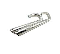 Motorcycle Duals Exhaust Full System Muffler Fit For Steed For Shadow For VT400 VT600 VLX400 VLX600 VT400C VT 400 VT600C VLX 600 SilenExhaust Mufflercer(Chrome)